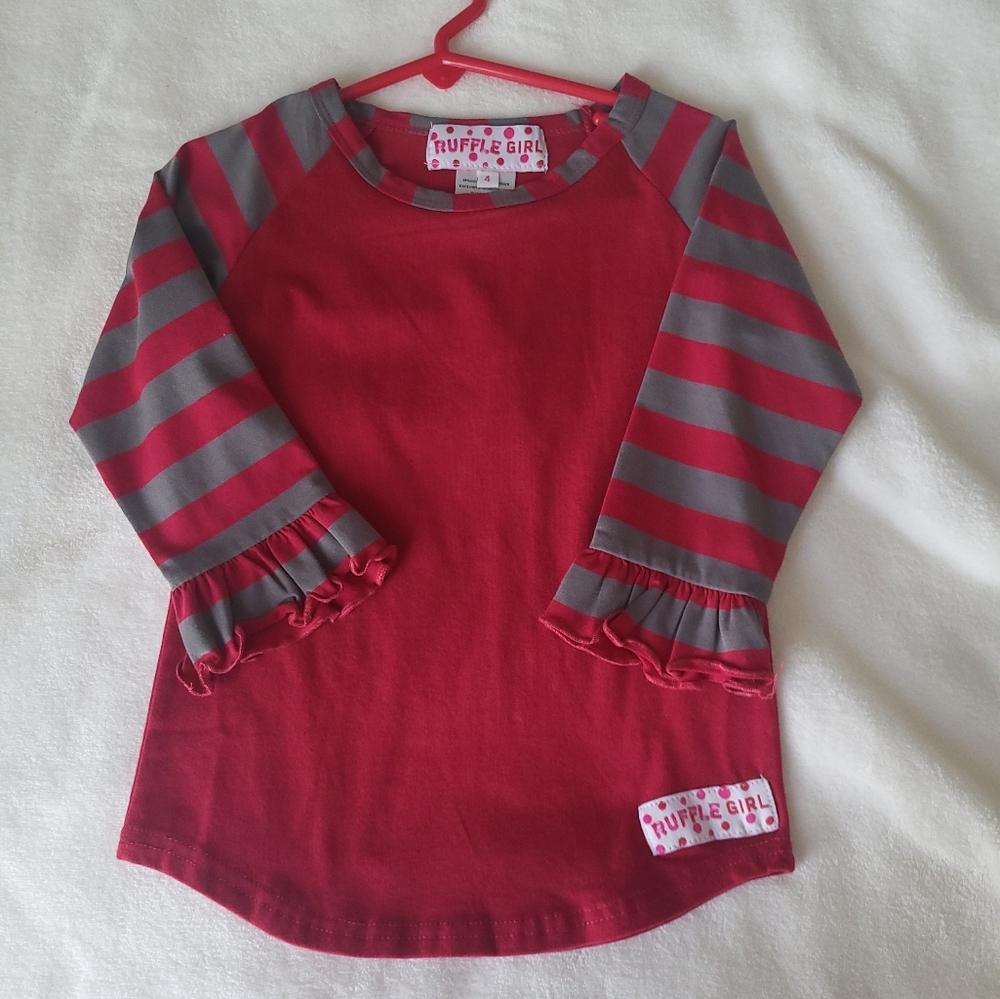 Ruffle Girl Raglan Tee